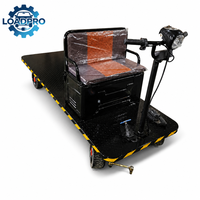 Chariot à plateforme électrique à quatre roues en acier 800W, capacité de charge 800kg, robuste, avec siège, personnalisable OEM pour outils et courses