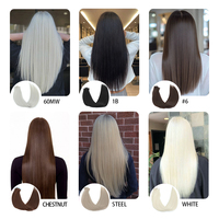 Extensiones de Cabello con Cinta Adhesiva Invisible, Fibra de Alta Temperatura, 26 Pulgadas, Naturales, Sin Costuras, Adhesivas de Doble Cara