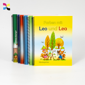 Livre de coloriage personnalisable pour enfants avec papier couché et artistique, pelliculage brillant, reliure spirale - Product Image 1