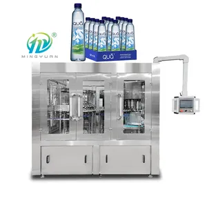 Máquina automática de llenado de botellas de agua mineral Tapa de rosca de llenado de botellas de lavado Línea de producción 3 en 1 Máquina de llenado de agua