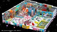 ODE/OEM équipement d'amusement extérieur commercial intérieur enfants interactif en plastique Double glissière zone centrale de jeu NINGK-IDS modèle 50