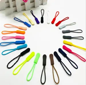 Cordón de cordón de Diseño Popular, bolsa colorida, deslizador de cremallera, de goma de silicona de pvc, tirador de cremallera, 2022