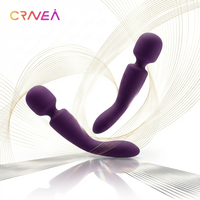 Masseur vibrant multifonctionnel à double tête en silicone liquide de qualité platine, plusieurs modes, rechargeable par USB, IPX6