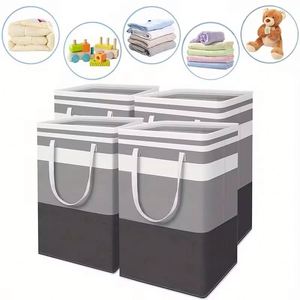 Heavy-duty <b>Large</b> Collapsible Tall Laundry <b>Basket</b> Oxford Extended Handles Quality <b>Storage</b> Organizer for Bathroom Dorm Home - Product Image 2