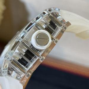 Reloj Mecánico Transparente con Forma de Barril para Hombre, Diseño de Dragón Dorado en 3D, Esfera Esqueleto, Reloj de Pulsera de Lujo y Moda - Product Image 4