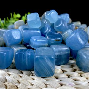 Vente en gros de pierres de cristal d'<span class=keywords><strong>onyx</strong></span> bleu polies de haute qualité en vrac, cubes, pierres roulées pour la guérison, le bricolage, le Reiki, la décoration de la maison - Product Image 2
