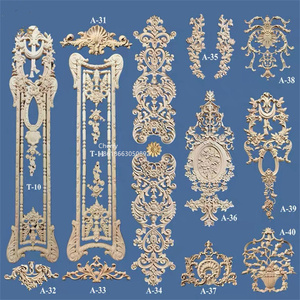 Moulage d'architecture en <span class=keywords><strong>bois</strong></span> non peint, ensemble de meubles de haute qualité, moulage bâtiment en Rose, incrustation - Product Image 3