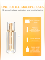 Crème Visage Végétalienne 8-en-1 Vitamines C et E Hydratante Éclaircissante Correctrice Maquillage Nude Tube 30g Tous Types de Peau Vente en Gros