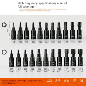 26-Piece Star Bit <strong>Set</strong> Inner Hex <strong>Spline</strong> Hexagon Twelve-Point Socket Bit Combination S2 Screwdriver Auto Repair Tool <strong>Set</strong> - Product Image 2
