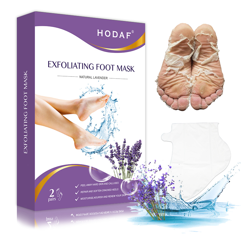 New Trend free sample biodegradable Gel Herbal Extracts removal callus foot peel mask lavender