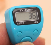 Mehrfarbiger LED-Batteriebetriebener Tasbih Digitaler Handzähler Digitaler Fingerzähler Handzählerwerkzeug