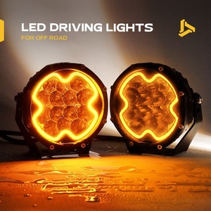Feux de conduite LED de 5 pouces, couleur ambre, DRL pour Jeep Wrangler, Ford Bronco, Tacoma, Hilux, Ranger, éclairage auxiliaire hors route 4x4 - Product Image 1
