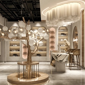 Renovación de Interiores para Centro de Belleza y Spa de Cabello y Uñas con Zona de Exhibición Arqueada de Piedra y Mobiliario Comercial - Product Image 2