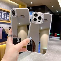 Étui de téléphone miroir de luxe plaqué pour iPhone 11 12 13 14 15 16 17 Pro Max XR X XS 8 7Plus, coque rigide en acrylique antichoc