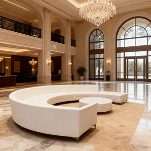 Canapé modulaire moderne blanc en forme de cercle pour salon, hôtel, <span class=keywords><strong>villa</strong></span> - Product Image 2