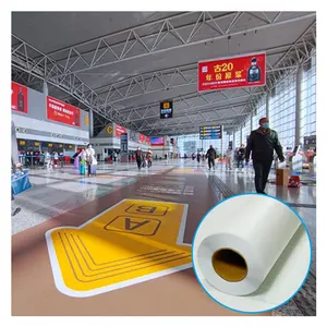免费样品透明防滑耐磨PVC广告保护膜地板广告图像保护膜