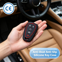 Housse de protection en silicone pour clé de voiture Chevrolet Silverado Equinox Camaro, avec bouton d'ouverture de fenêtre, protection de clé à distance, haute friction