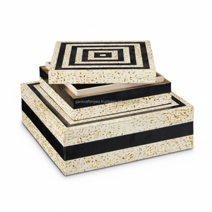 Contenedores de almacenamiento de resina ecológicos 3D hechos a mano, cajas de almacenamiento de resina decorativas - Product Image 1