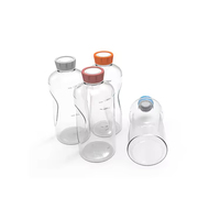Bouteilles d'eau en verre transparentes de grande capacité, sans BPA, avec bouchons en silicone, couleurs personnalisées, vente en gros d'usine