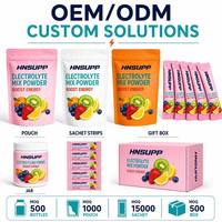OEM Private Label Elektrolytenpoeder Mix 5 Fruit Smaken Hydratatie Energie Aanvulling 10 Sticks 60g 6g Dosis Sport Supplement