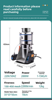 Pulvérisateur électrique à flux continu pour herbes, broyeur ultrafin à déchirure cellulaire, moulin à poudre, machine de broyage pour le traitement des perles