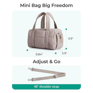 Customized Lightweight Fashion Unisex Nylon <strong>Mini</strong> <strong>Gym</strong> <strong>Bag</strong> with Detachable Shoulder Straps Waterproof &amp; Durable Polyester Lining - Product Image 4