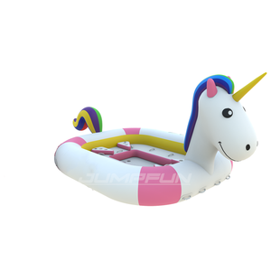 Unicorno gigante isola gonfiabile per adulti tempo libero 6 10 posti galleggiante gonfiabile unicorno dock giochi d'acqua barche - Product Image 1