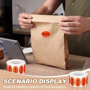 Etiqueta Adhesiva Personalizada con Logotipo para Carne, Salchicha, Tocino, Empaquetado de Alimentos, Almacenamiento, Etiqueta de Vinilo para Supermercado, Restaurante, Precio al por Menor - Product Image 4
