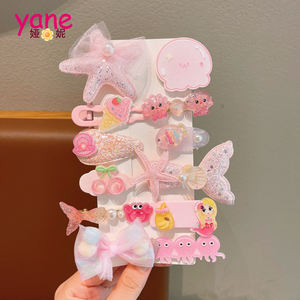 Pinces à cheveux pour enfants ensemble d'accessoires de cheveux fantaisie emballage en carton en métal épingles à cheveux mignonnes de mode en gros - Product Image 6