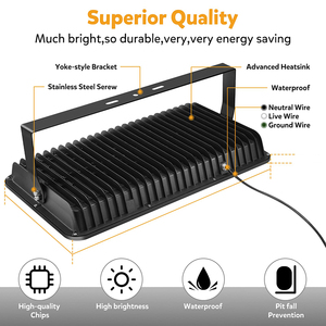 ไฟสปอร์ตไลท์ LED 400 วัตต์ รุ่น P66 กันน้ำ สว่างพิเศษ สำหรับสนามกีฬา แรงดันไฟฟ้า 100-277V แสงขาว 6000K สำหรับใช้งานเชิงพาณิชย์ รุ่น YQ-GTQ01 - Product Image 3