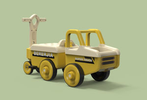 รถของเล่นแบบเลื่อนได้สำหรับเด็กรถเข็นไร้เสียงพร้อมตะกร้าเก็บของขนาดใหญ่ - Product Image 3