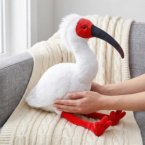 V499 Juguete de Peluche Realista de Avestruz Rojo Silvestre, Simulación de Ibis Crestado, Regalo de Cumpleaños para Niños - Product Image 2