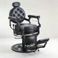 Fauteuil de Barbier Professionnel Relevable pour Salon de Coiffure et de Barbier, Idéal pour la Coiffure et le Rasage du Visage