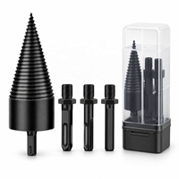 Foret à noyau HSS robuste et amovible, finition oxyde noir, pour perçage du bois et fendage de bûches – Vente chaude