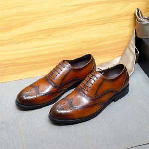 Genuine Leather Handmade Customization Factory High Quality New Design Men Luxury Shoes for Wedding Party Holiday Party Shoes - Product Image 4