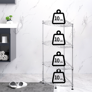 Multifuncional 4 niveles hogar ahorrar espacio almacenamiento Multi <span class=keywords><strong>baño</strong></span> esquina estante soportes y estantes <span class=keywords><strong>para</strong></span> almacenamiento - Product Image 3