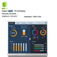 Layar LCD AUO 19.0 inci 1280x1024 G190ETN01.2 Panel HMI Industri Tahan Suhu Luas Modul LCD 19 Inci