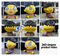 Modèle de personnage de dessin animé gonflable géant amusant, publicitaire, en peluche, personnalisable, mascotte gonflable