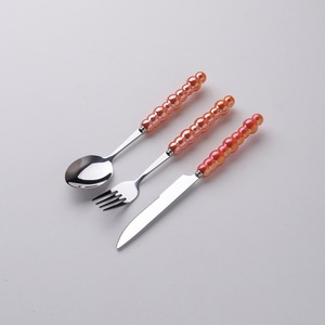 Ánh sáng sang trọng ngọc trai xử lý thép không gỉ Flatware Set Creative dao và Ngã Ba cho giá trị màu sắc cao cho bánh trung thu phục vụ - Product Image 6