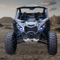 Système d'éclairage automobile YongJin, phare de VTT noir, phare LED, lumière avant, DRL bleu pour Can Am Maverick X 2026