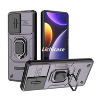 Lichicase sarung kamera geser PC TPU pelindung belakang untuk Redmi Note 12 12S 12 Turbo tahan benturan