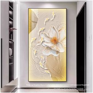 لوحة زخرفية حديثة بتصميم تسع أسماك مع إضاءة LED راقية لممرات الفنادق - Product Image 4