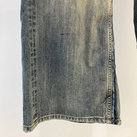 Pantalons en denim surdimensionnés empilés pour homme fabriqués sur mesure, jeans baggy à double taille pour homme