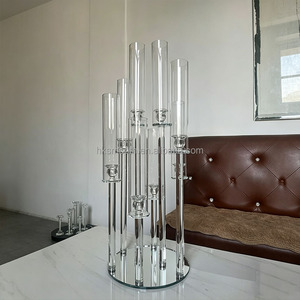 Candelabros de Cristal con 8 Brazos para Decoración de Bodas, Centros de Mesa para Bodas - Product Image 1