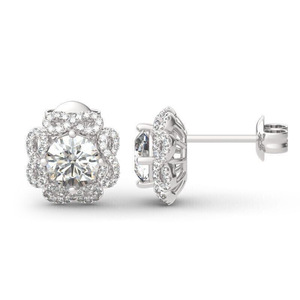 Orecchini a Perno con Zirconi Floreali per Donne, Gioielli Eleganti e Scintillanti per Uso Quotidiano e Ufficio, Idea Regalo - Product Image 6