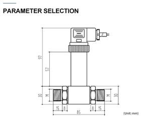 स्टेनलेस स्टील एनालॉग डिजिटल जल दबाव ट्रांसमीटर 4-20ma 0-10v आउटपुट विभेदक सेंसर 0 - Product Image 6