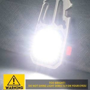 Mini Xách Tay Làm Việc Ánh Sáng Túi Đèn Pin <span class=keywords><strong>Keychain</strong></span> USB Có Thể Sạc Lại Ngoài Trời Cắm Trại Nhỏ Ánh Sáng Mở Chai <span class=keywords><strong>LED</strong></span> Đèn Pin - Product Image 3