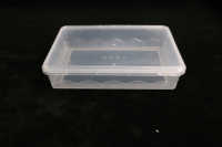 Boîte à lunch carrée transparente en plastique injecté, qualité alimentaire, pour salade, à emporter, avec couvercle, compatible micro-ondes