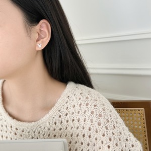 Dylam Độc Đáo Nhỏ S925 Bạc Nhỏ Nhỏ Laser Kết Cấu Bề Mặt Bướm Hình Dạng Stud Bông Tai Cho Phụ Nữ Phụ Nữ Cô Gái Hàng Ngày Mặc - Product Image 3