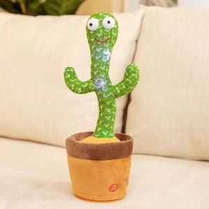 Cactus en peluche interactif musical et lumineux, série animaux électriques amusants, figurine en peluche rechargeable, jouet éducatif, best-seller - Product Image 4